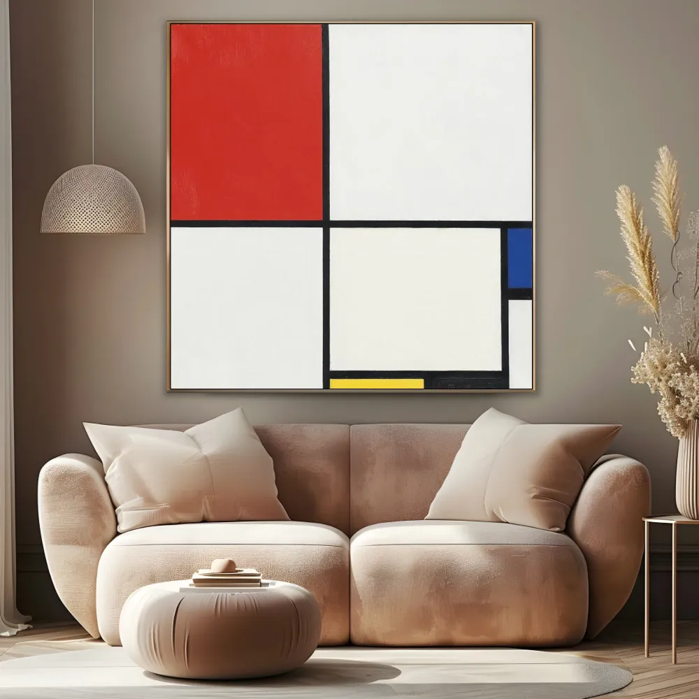 Kompozice č. III s červenou, modrou, žlutou černou, Piet Mondrian OGC