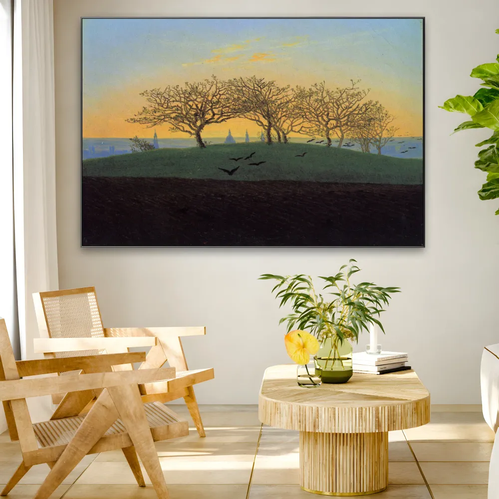 Kopec oraná pole poblíž Drážď, Caspar David Friedrich OGC