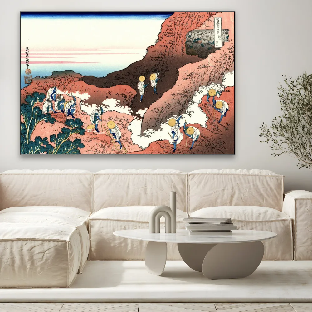 Lezení na horu Fuji, Katsushika Hokusai OGC