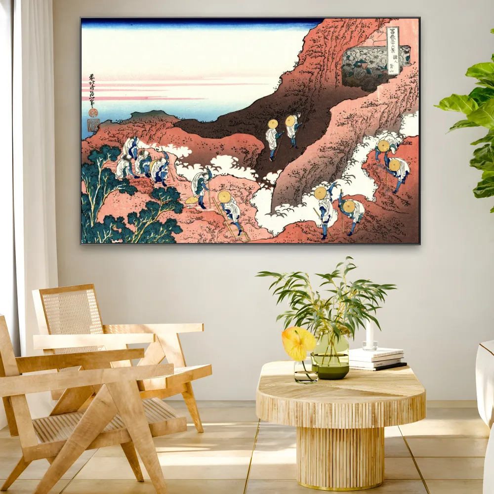 Lezení na horu Fuji, Katsushika Hokusai OGC