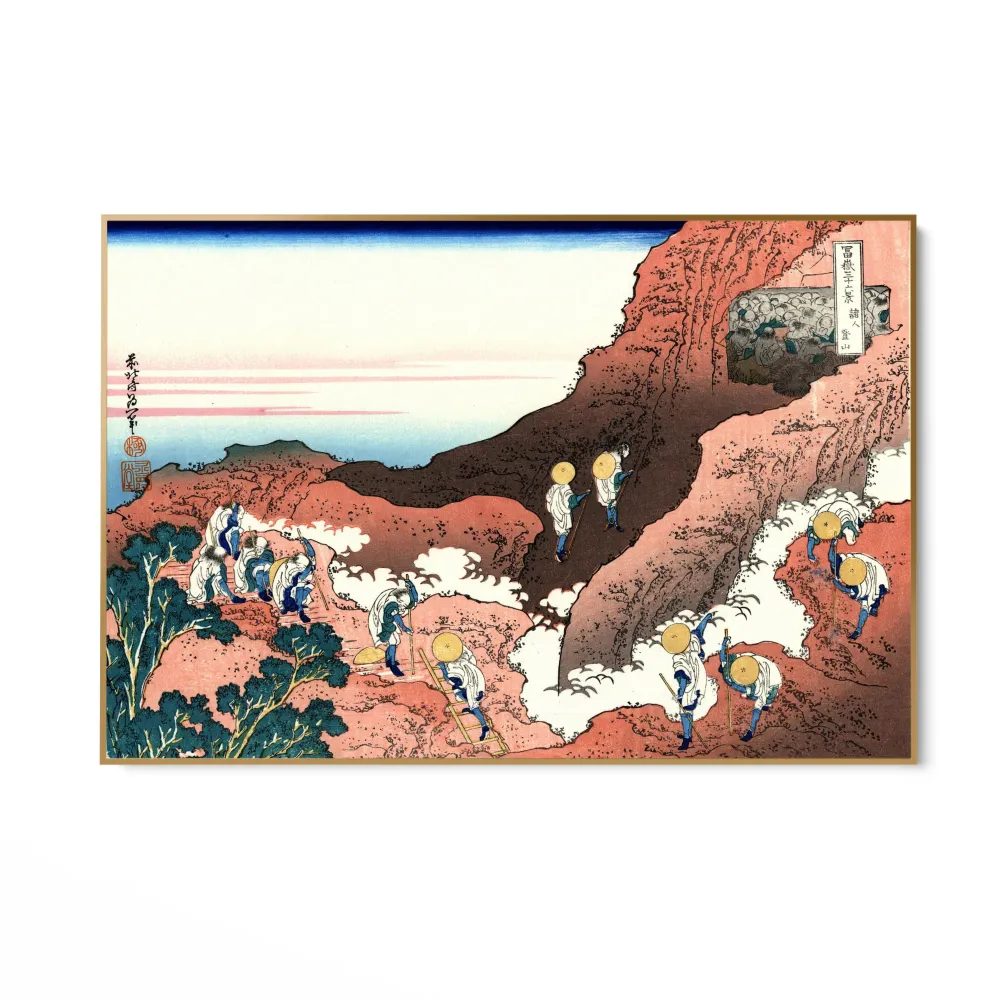 Lezení na horu Fuji, Katsushika Hokusai OGC