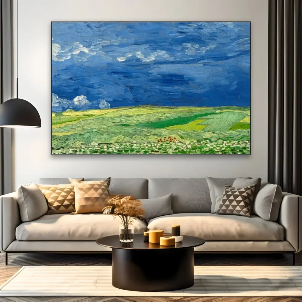 Pšeničná pole pod bouřkovými mraky, Vincent Van Gogh OGC