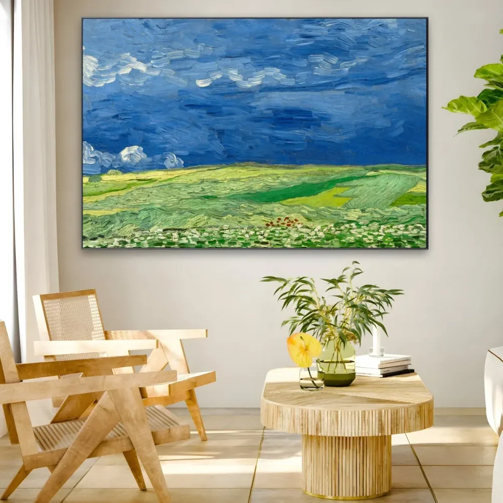 Pšeničná pole pod bouřkovými mraky, Vincent Van Gogh OGC