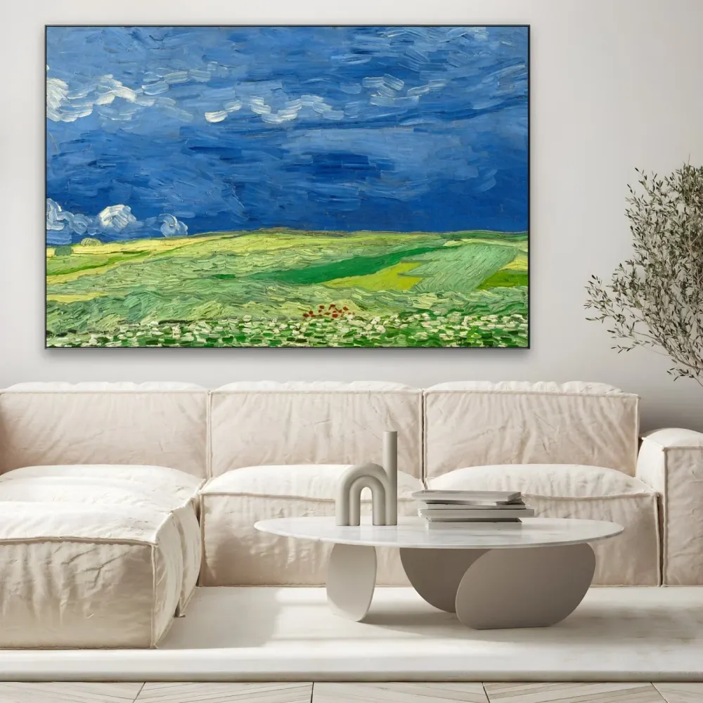 Pšeničná pole pod bouřkovými mraky, Vincent Van Gogh OGC