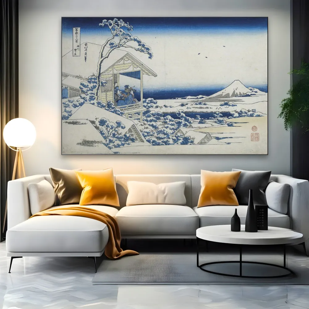 Ráno po sněžení v Koishikawě, Katsushika Hokusai OGC