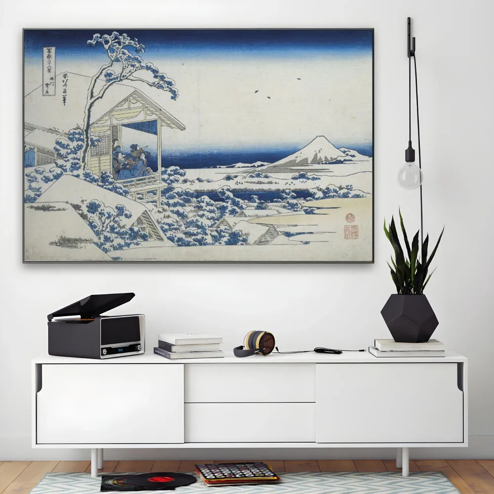 Ráno po sněžení v Koishikawě, Katsushika Hokusai OGC