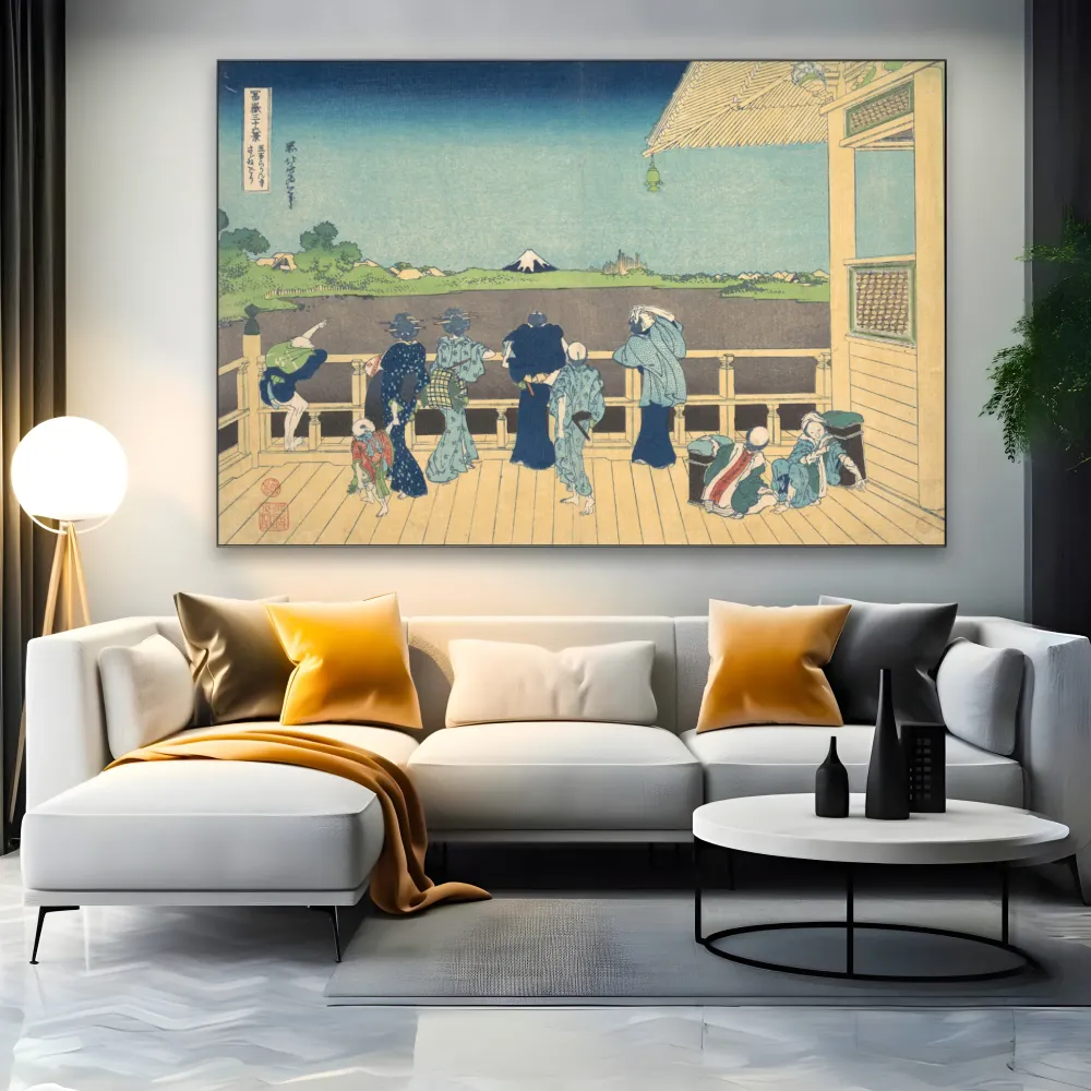 Sala Sazai v Chrámu pěti set Arhatů, Katsushika Hokusai OGC