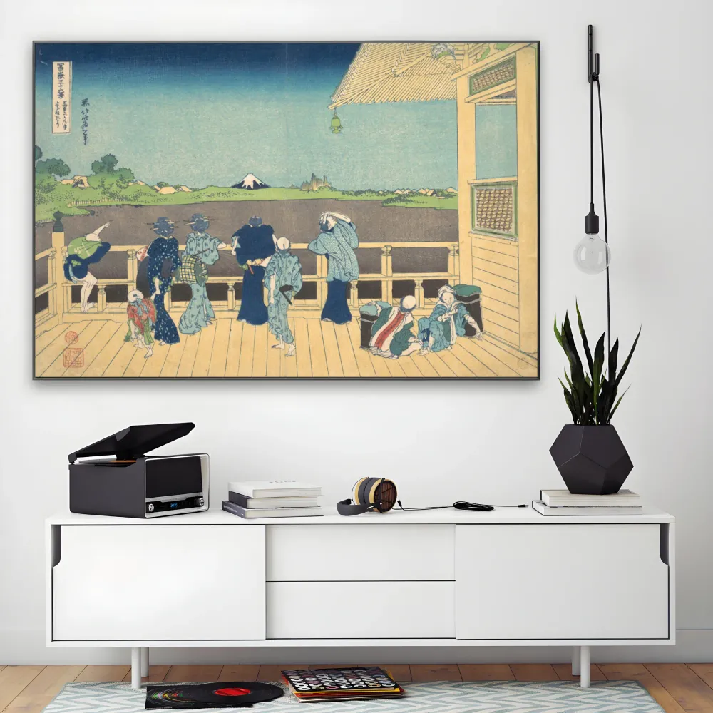 Sala Sazai v Chrámu pěti set Arhatů, Katsushika Hokusai OGC