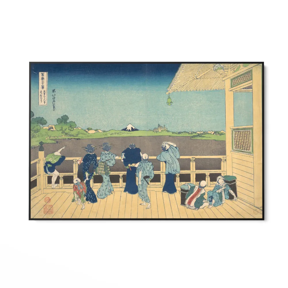 Sala Sazai v Chrámu pěti set Arhatů, Katsushika Hokusai OGC