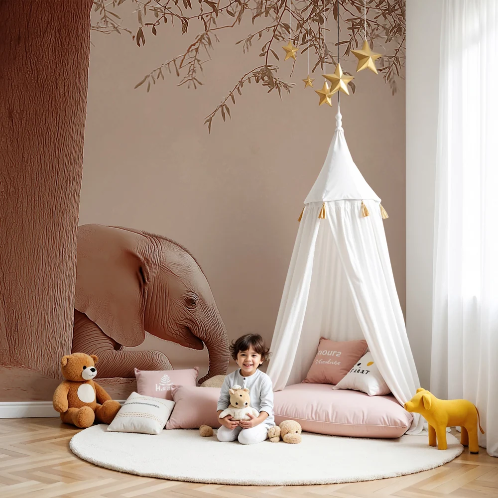 Papier de parede quarto bebê | Elegance slona pod stromem
