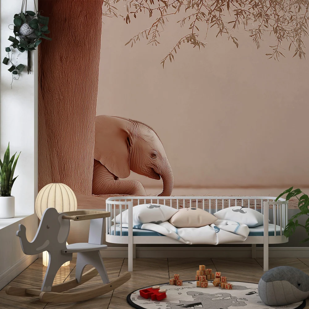 Papier de parede quarto bebê | Elegance slona pod stromem