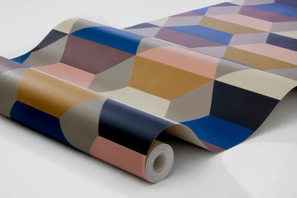 Papírová flizelinová tapeta s geometrickým vzorem PRISMA jasná vícebarevná