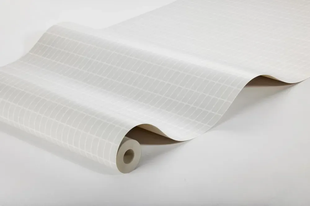 Papírová flizelinová tapeta s kostkovaným vzorem ALVAR AALTO M.I.T šedá