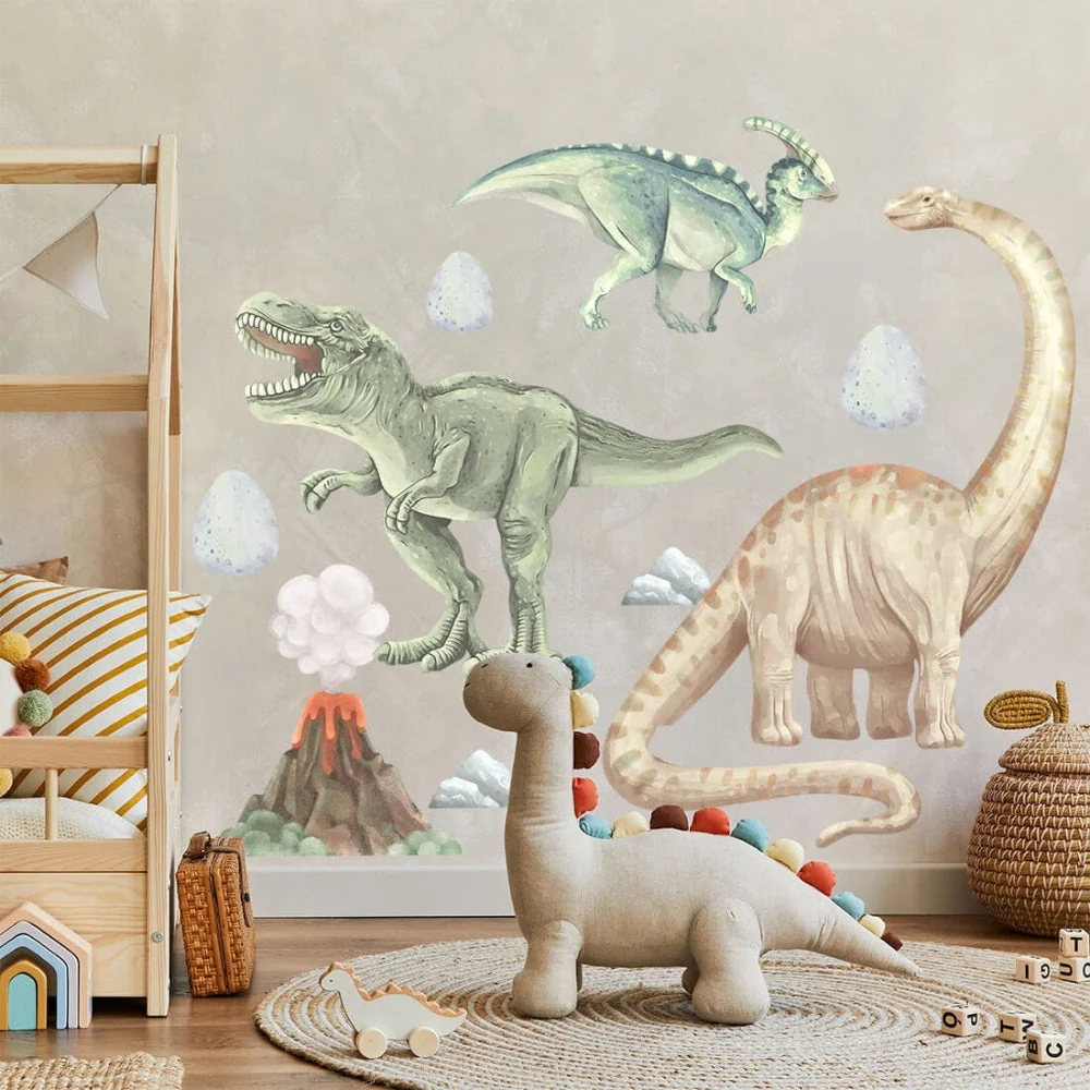 PASTELOVELOVE samolepky na zeď pro děti dinosauři I