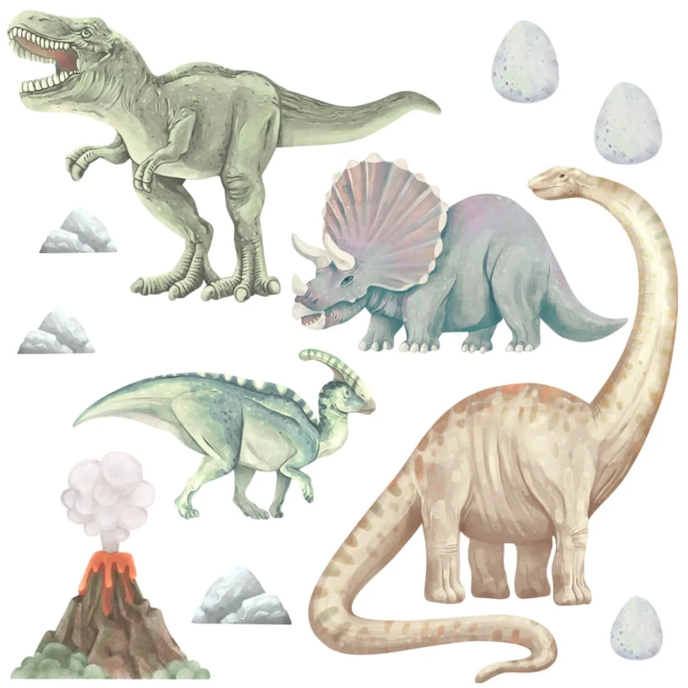 PASTELOVELOVE samolepky na zeď pro děti dinosauři I