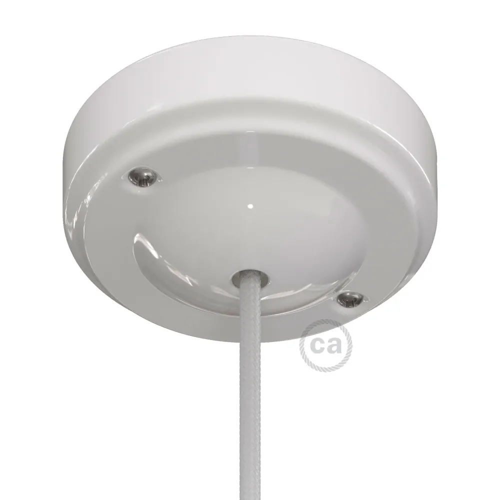 Sada stropního baldachýnu Minimal z porcelánu – Bílá