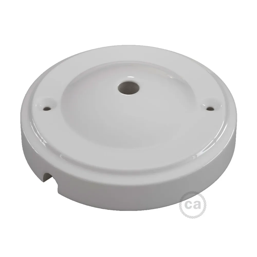 Sada stropního baldachýnu Minimal z porcelánu – Bílá