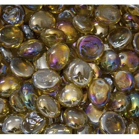 Skleněné kapky 16-20mm Diamantový jantar