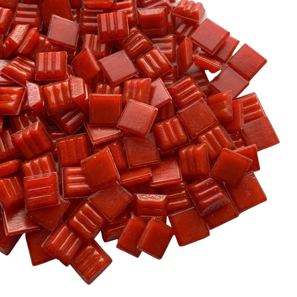 Skleněná mozaika 10mm červená