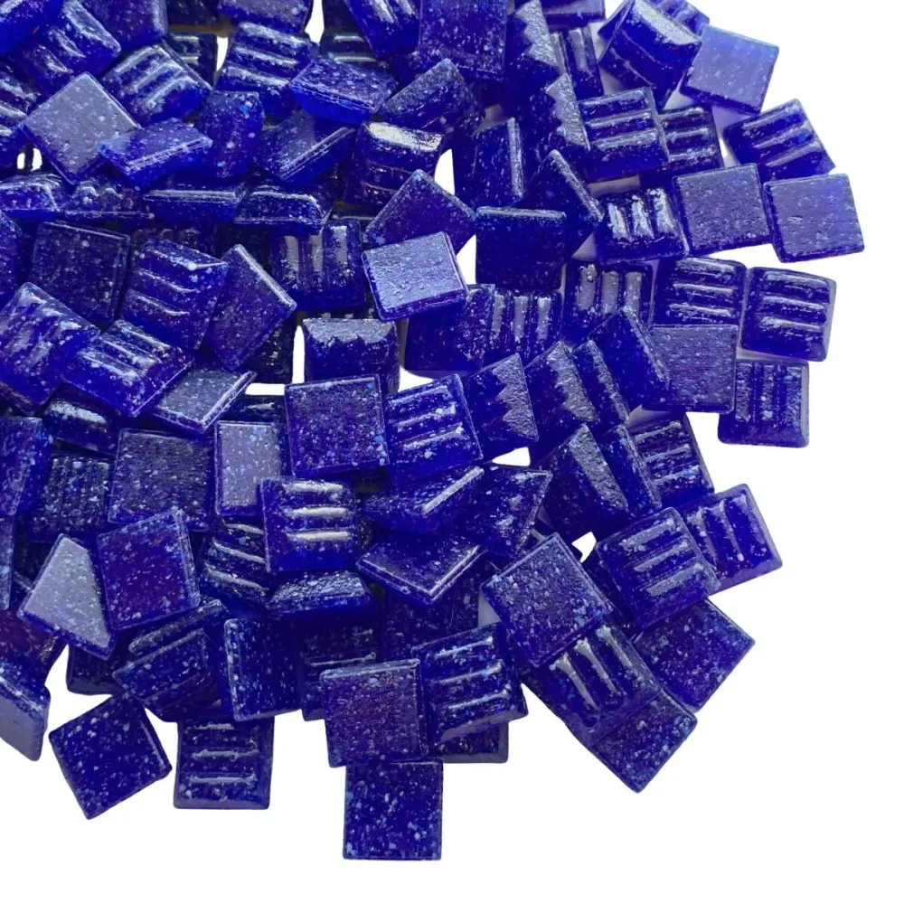 Skleněná mozaika 10mm Kobaltová