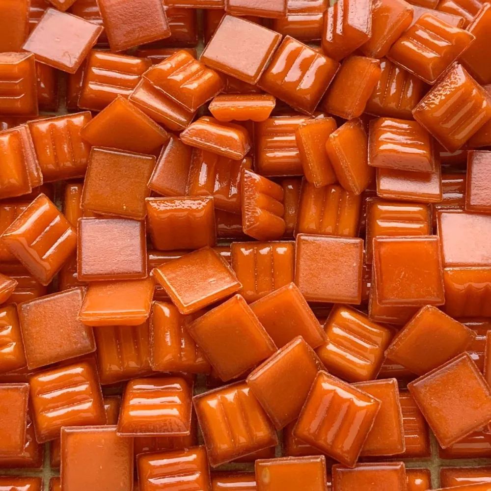 Skleněná mozaika 10mm oranžová