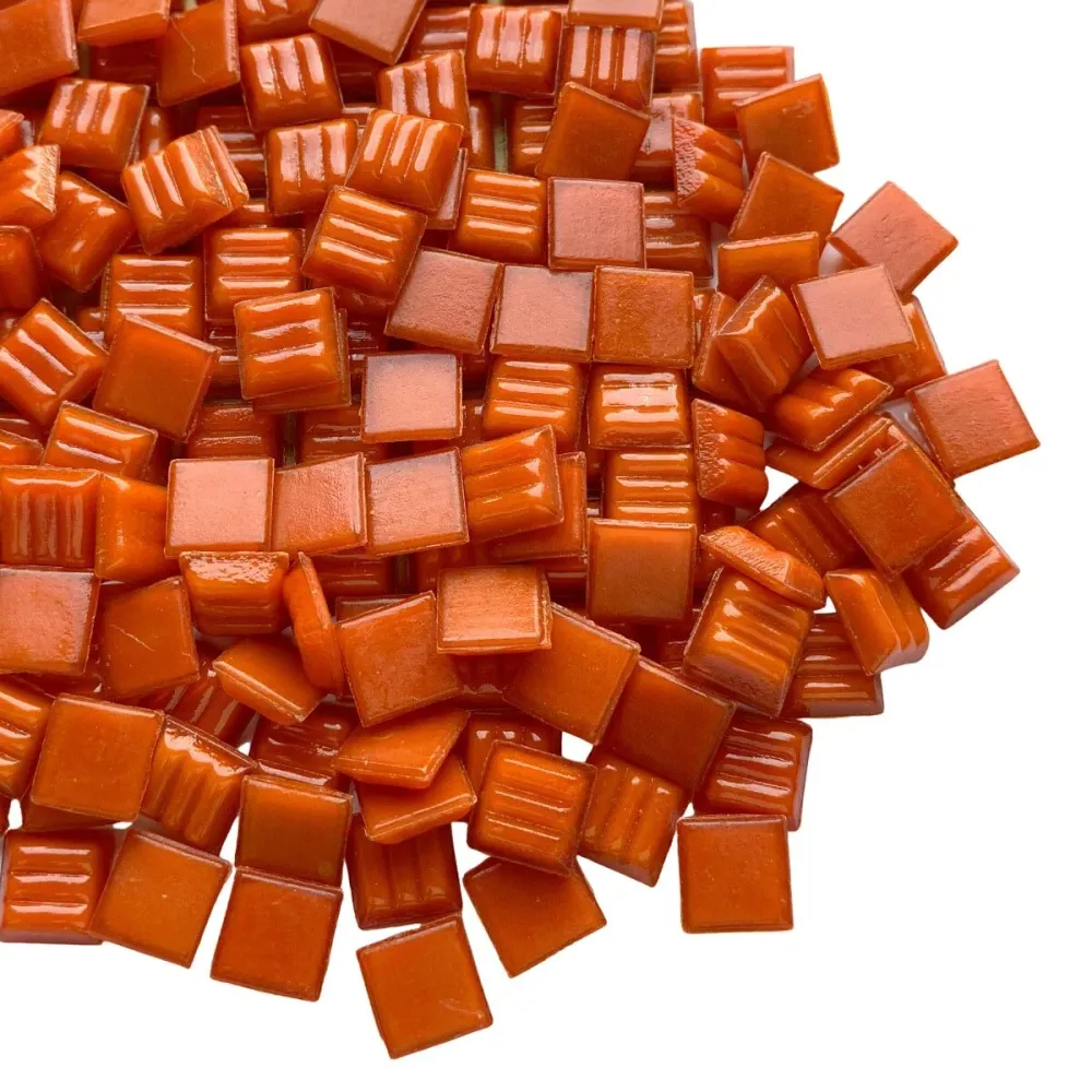 Skleněná mozaika 10mm oranžová