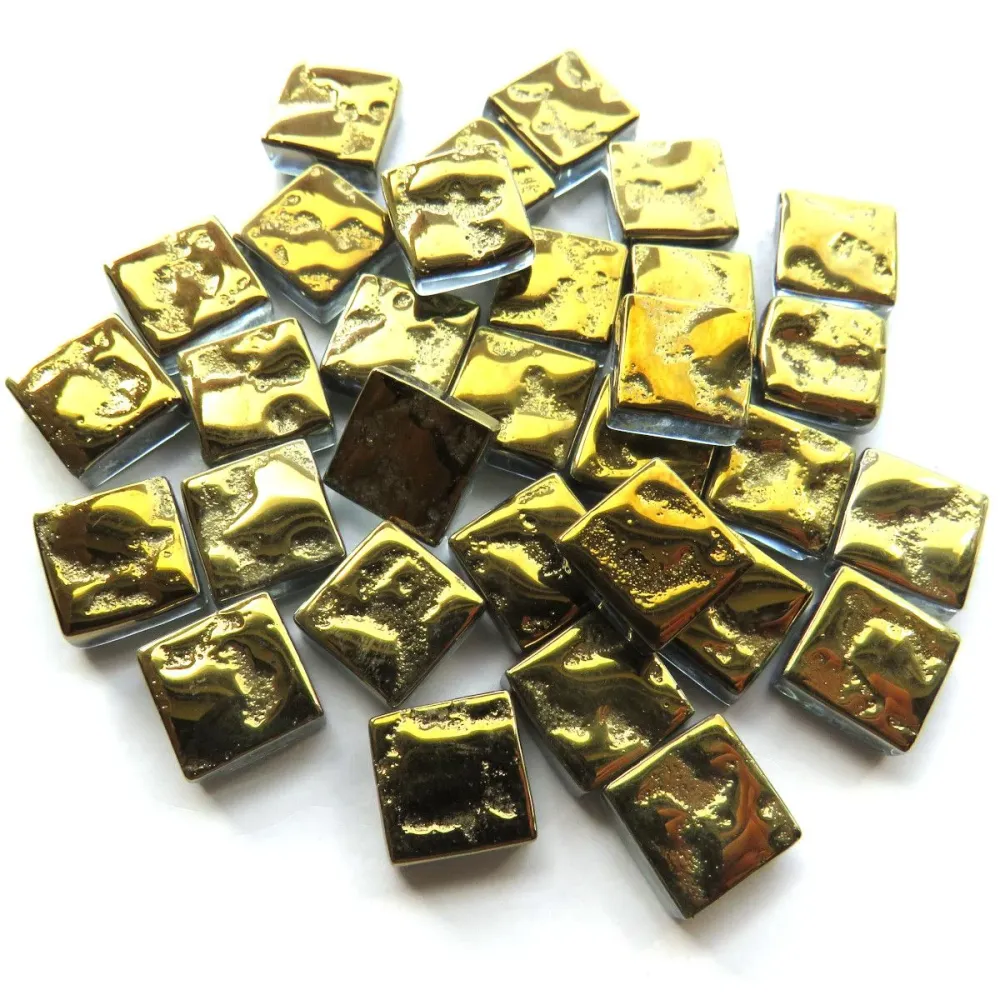 Skleněná mozaika Zrcadlo 10mm Zlatá Textura