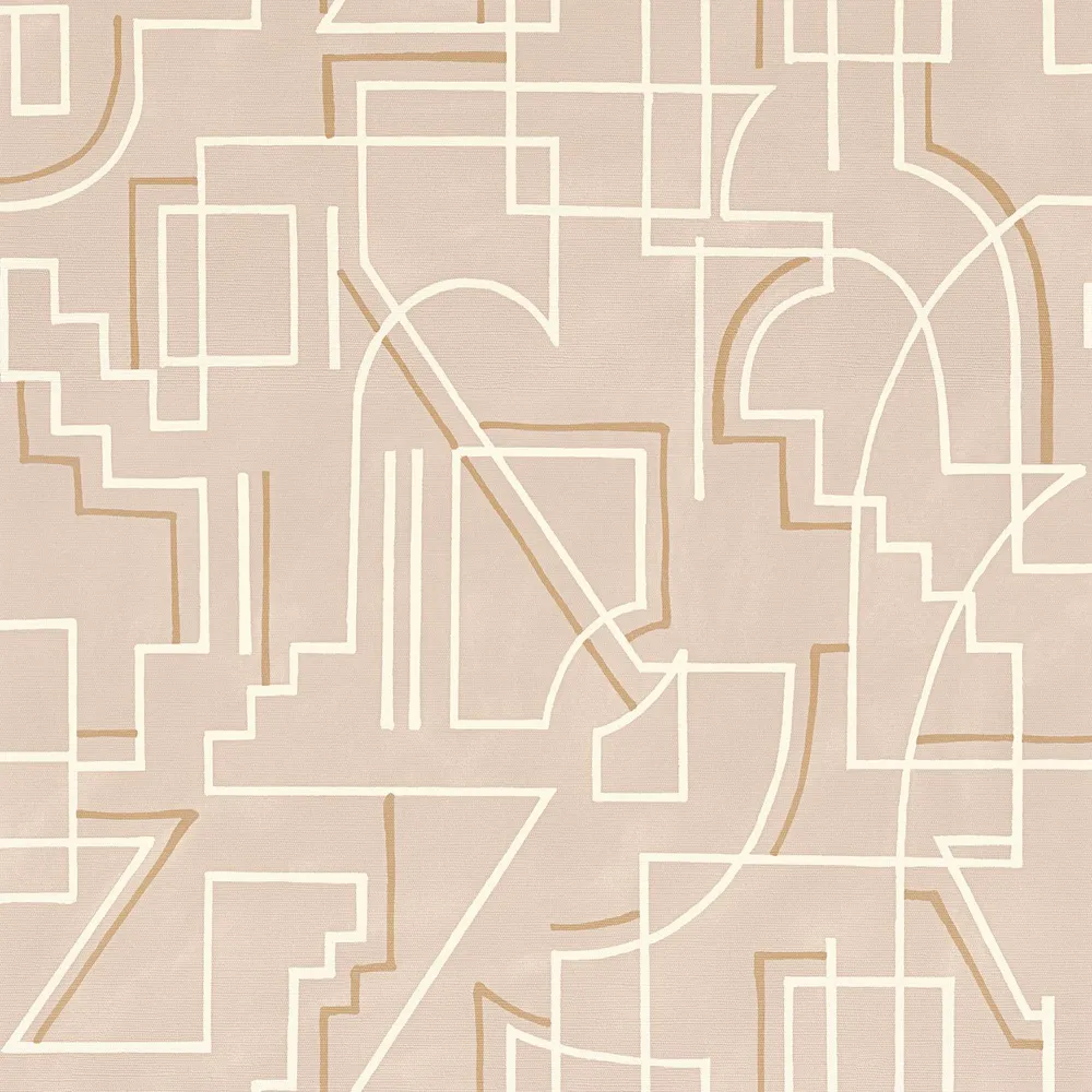 Strukturovaná tapeta s geometrickým motivem ALEXANDER - SABLE béžová