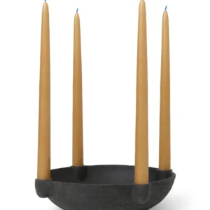Svícen BOWL černá keramika