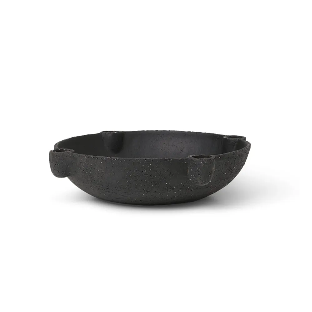 Svícen BOWL černá keramika