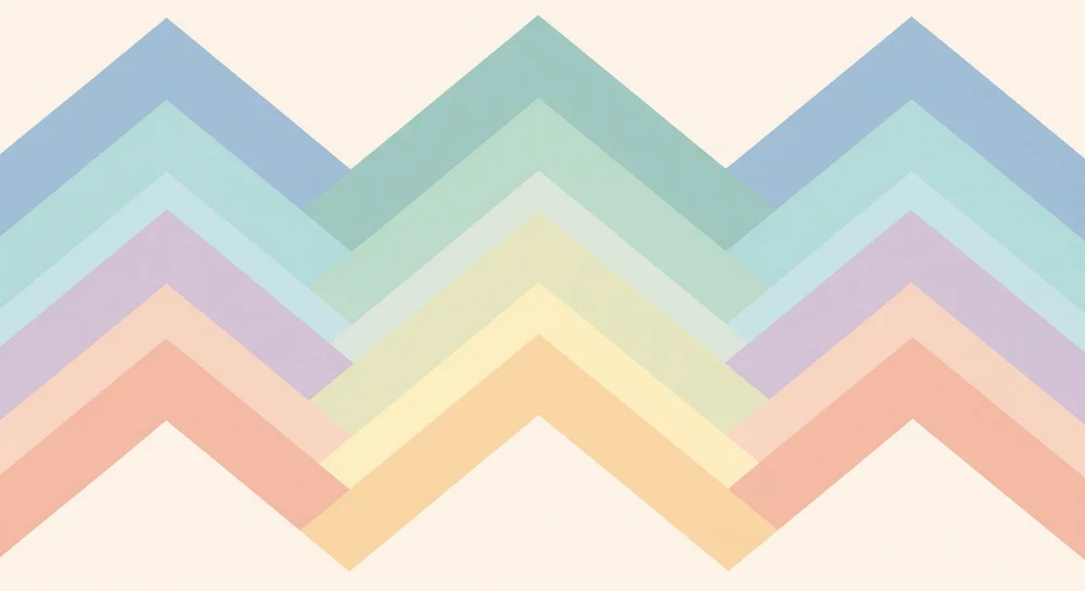 Tapeta dětského pokoje | Geometrické motivy v pastelových odstínech