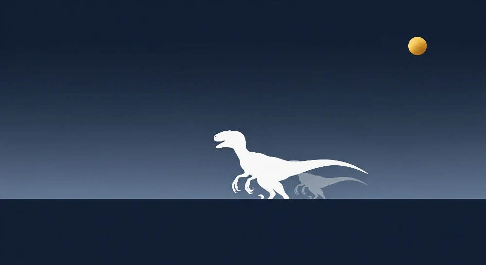 Tapeta dětského pokoje | Siluety dinosaurů pod hvězdnou oblohou