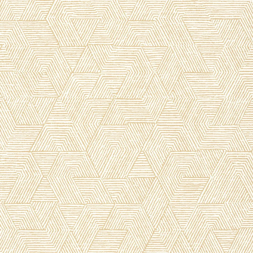 Tapeta s geometrickým motivem JOSEF - IVOIRE slonová kost