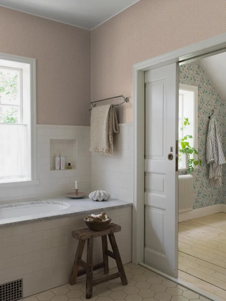 Tapeta s geometrickým motivem SELMA terakota