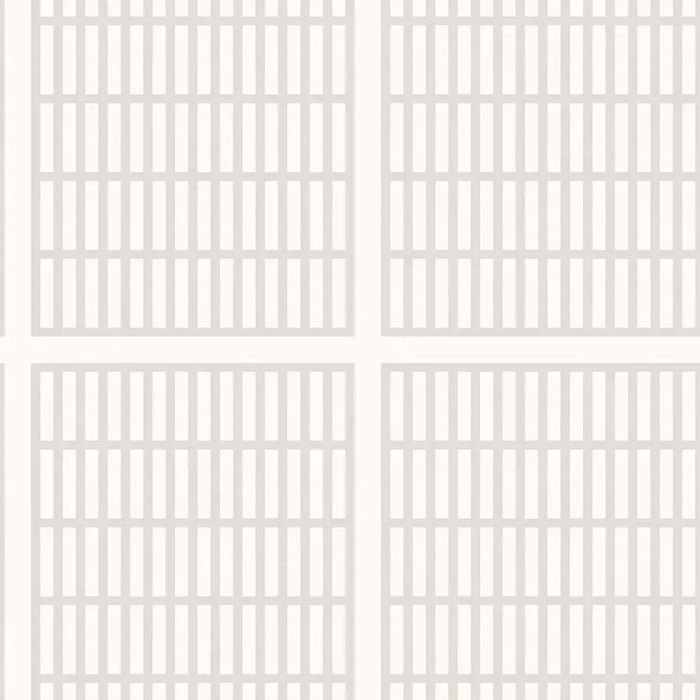 Tapeta s geometrickým vzorem ALVAR AALTO 14/6 bílá se šedou