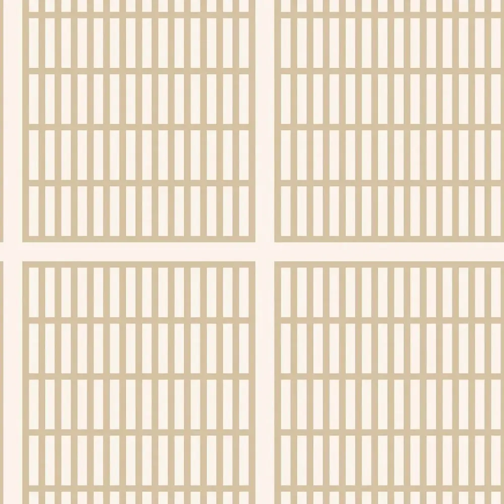 Tapeta s geometrickým vzorem ALVAR AALTO 14/6 béžová s bílou