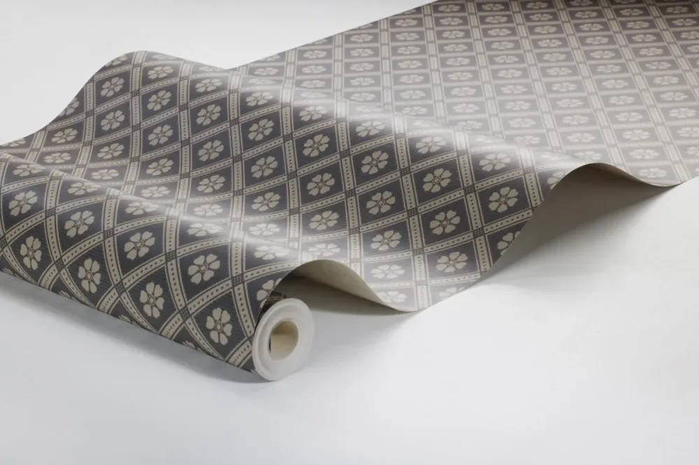 Tapeta s geometrickým vzorem LOVE hnědá