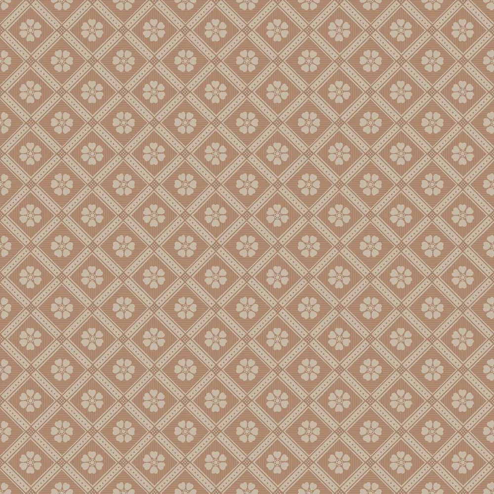 Tapeta s geometrickým vzorem LOVE terakota