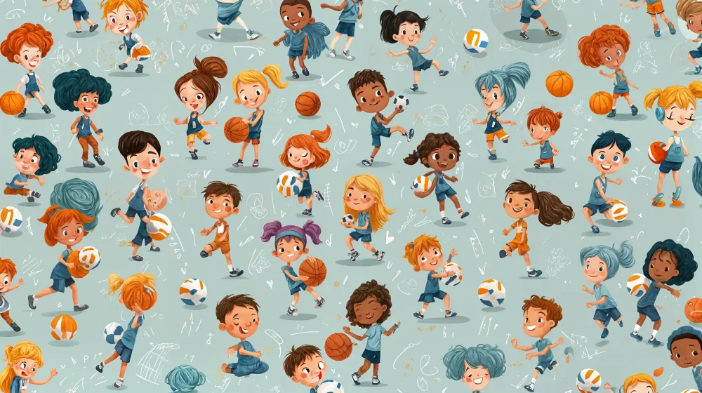 Tapeta pro sportovní děti | Hráčská ilustrace