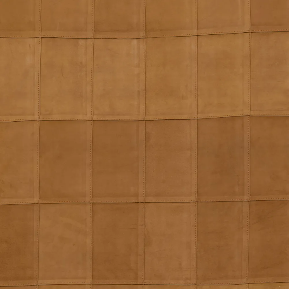 Tapeta z přírodní kůže s geometrickým motivem AVENIO hnědá