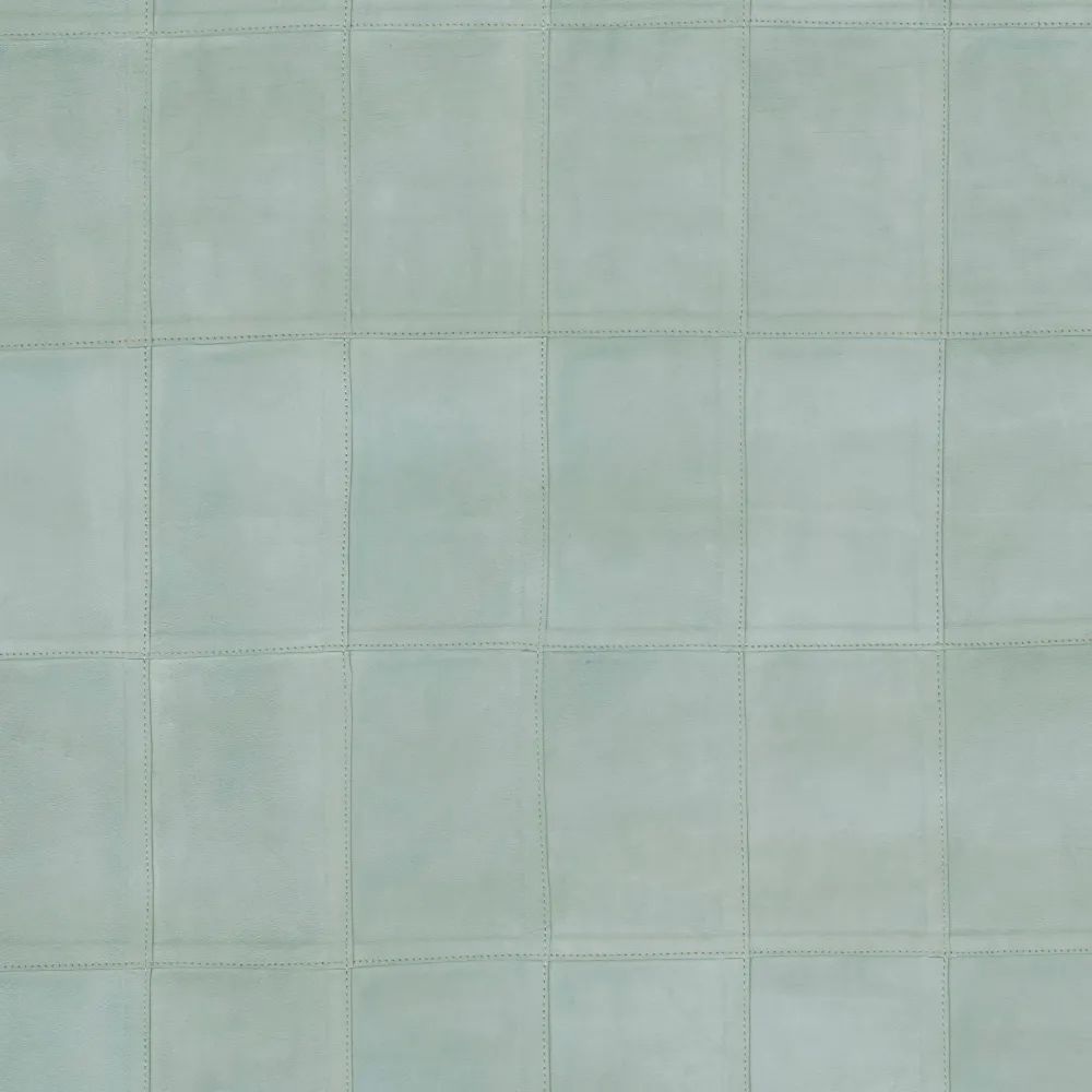 Tapeta z přírodní kůže s geometrickým motivem AVENIO tyrkysová