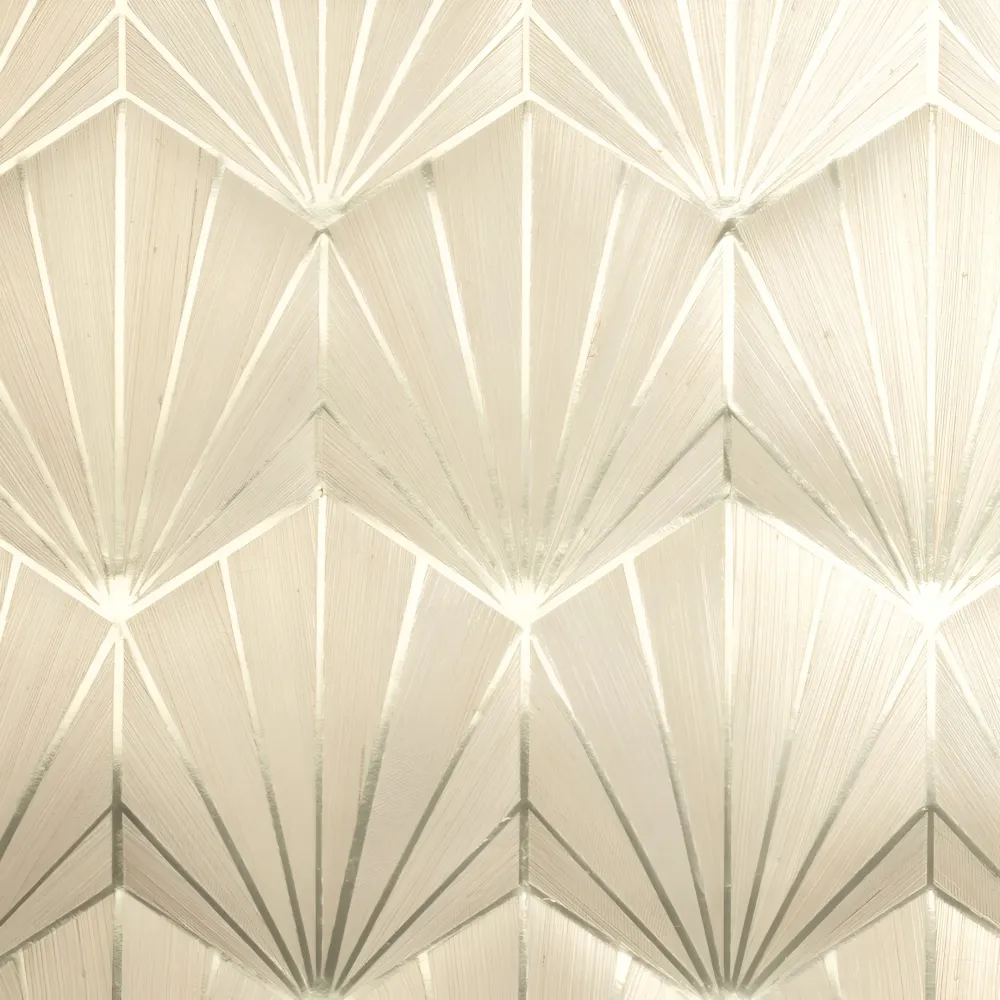 Tapeta přírodní metalická strukturovaná art deco MAJESTÉ - BEIGE SABLE OR bežová