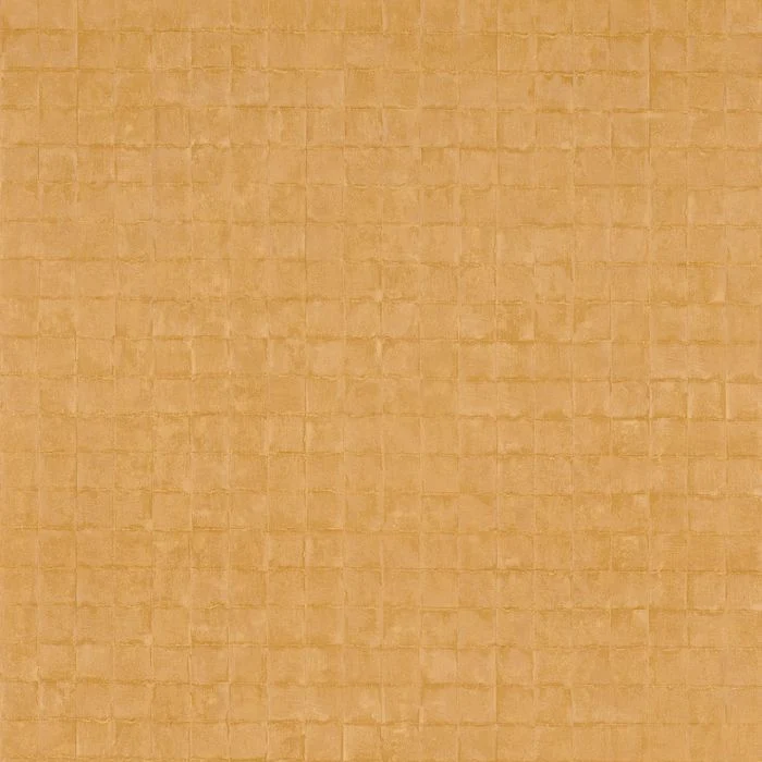 Tapeta se strukturou imitující dlaždice FAENZA - JAUNE D'OR tmavě žlutá