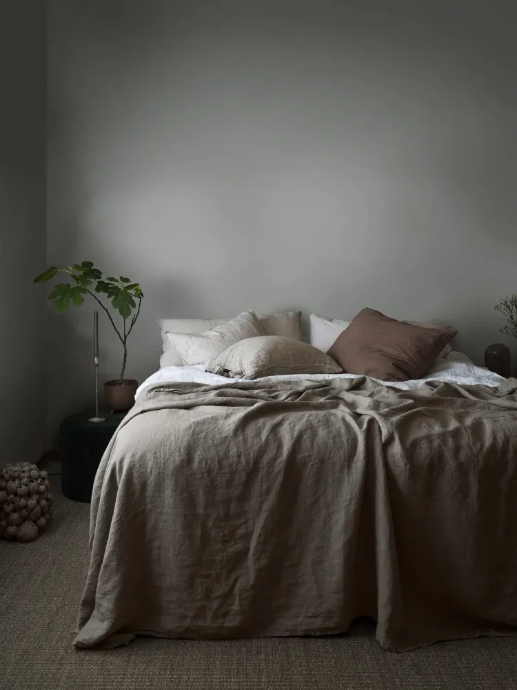 Tapeta se strukturou imitující len LINEN - CLOUDY modro-šedá