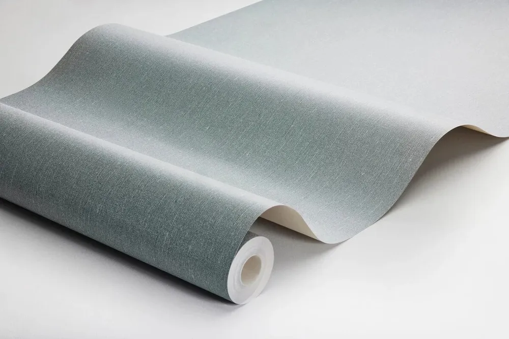 Tapeta se strukturou imitující len LINEN - DUSTY DENIM, tlumená modrá