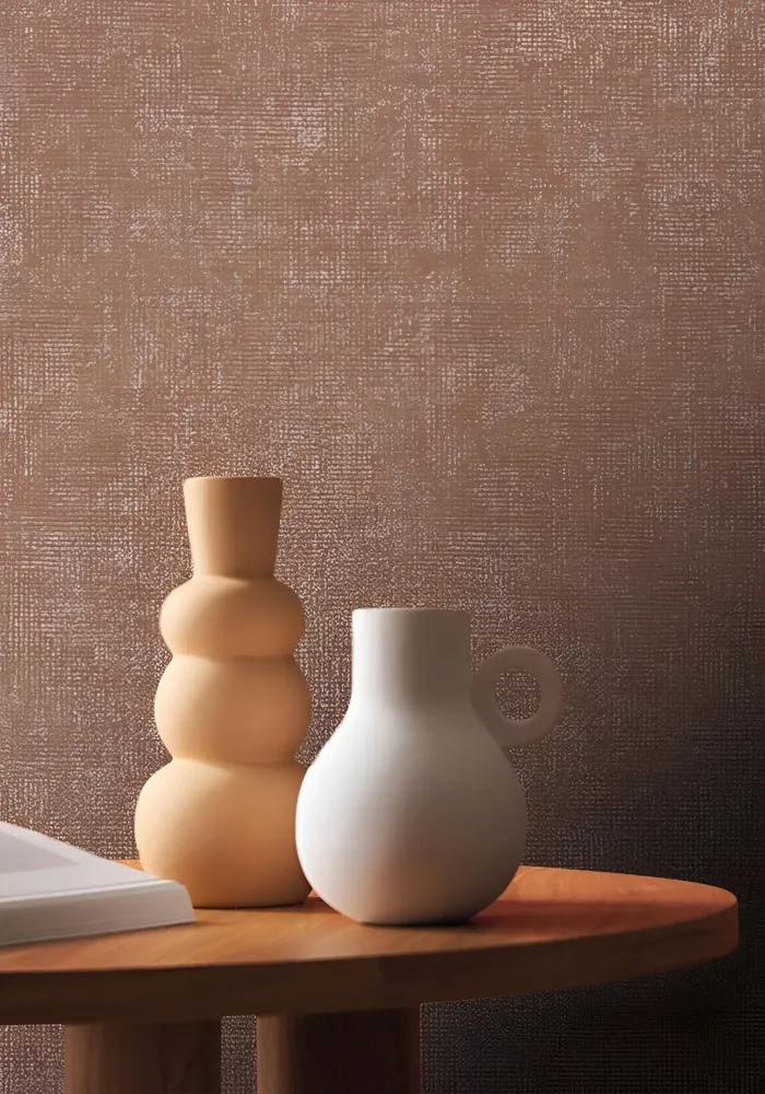 Tapeta se strukturou imitující len TENERE - TERRACOTTA terakota