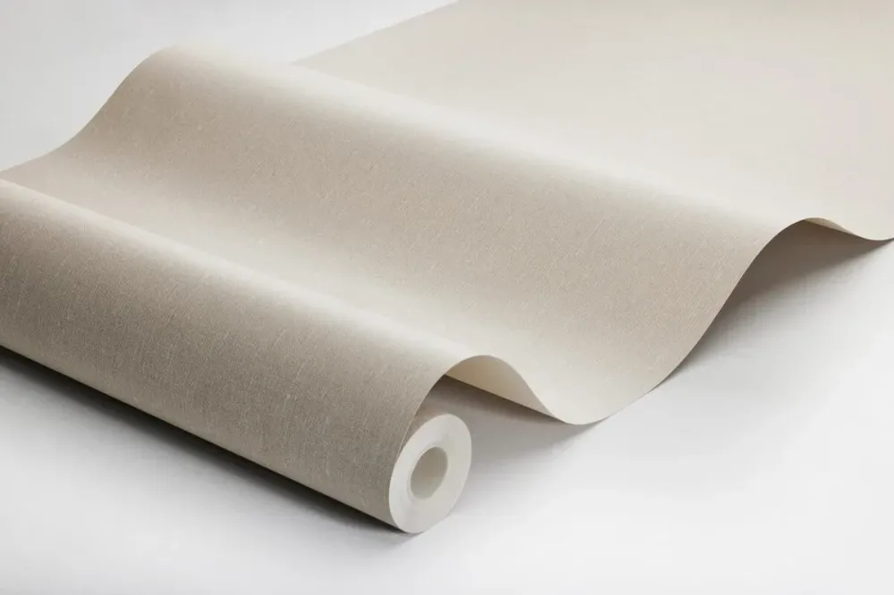 Tapeta se strukturou napodobující len LINEN - BEIGE béžová