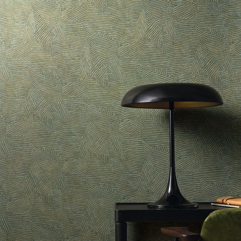 Tapeta se strukturou napodobující listy bambusu SOROA - ACIER béžová