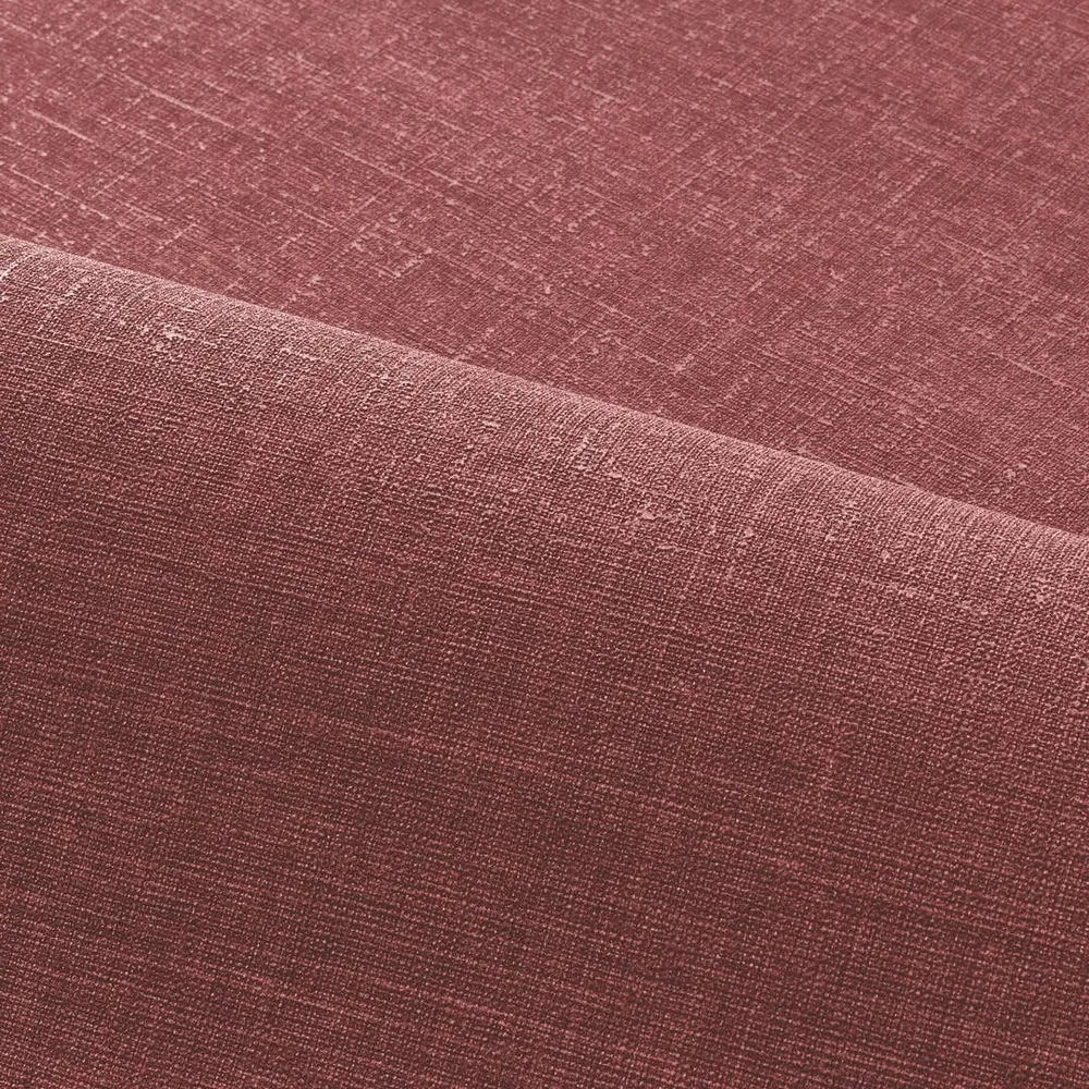 Tapeta se strukturou napodobující lněné plátno SHINOK - POURPRE purpurová