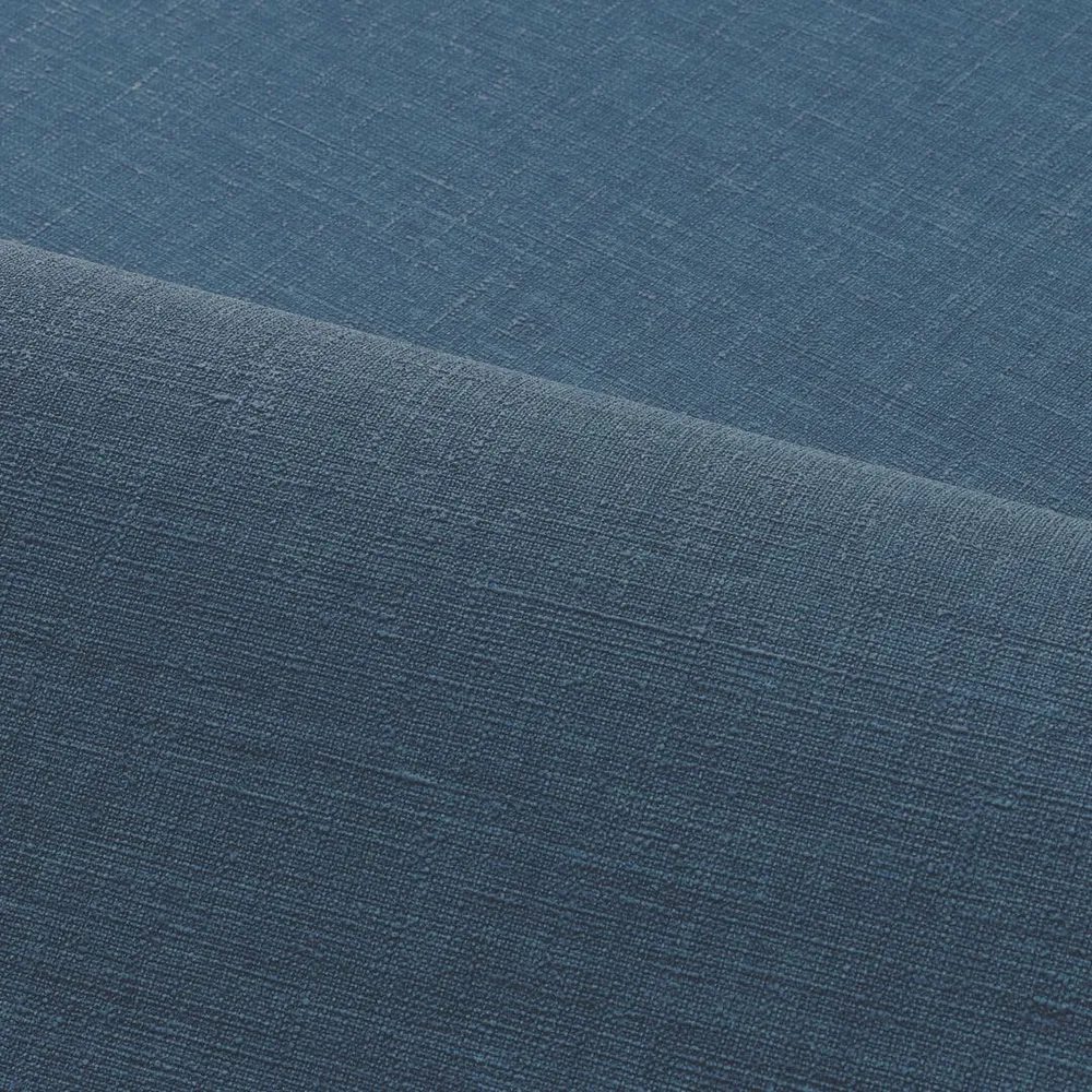 Tapeta se strukturou napodobující lněné plátno SHINOK - BLEU NUIT modrá